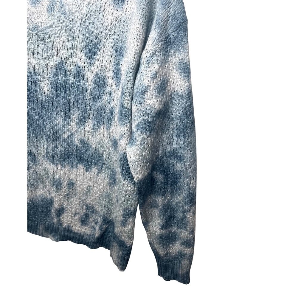 Knox Rose Womens Tie-Dye V-Neck Knit Pullover Sweater XL Blue - Picture 12 of 13